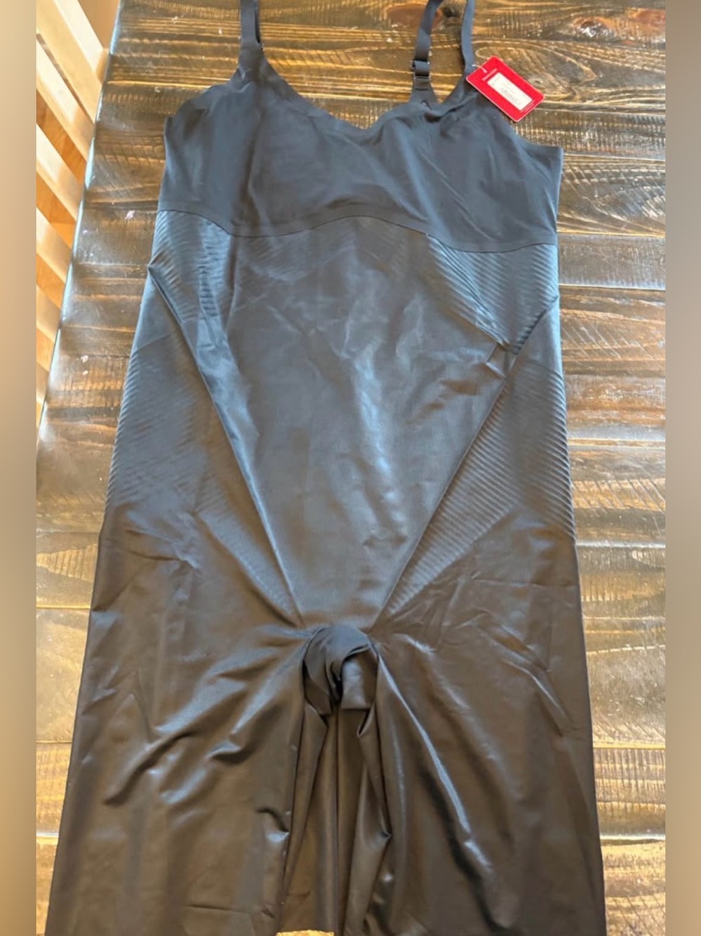 SPANX Black Mid-Thigh Bodysuit Shapewear Slip